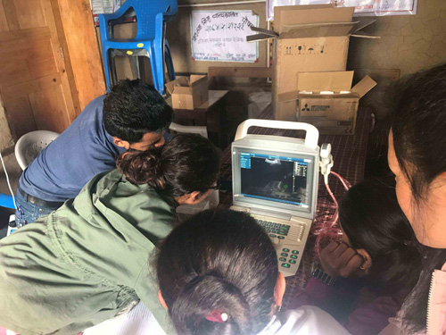 Ultrasounds in use